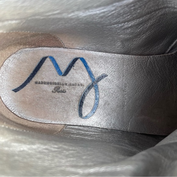 Mademoiselle Jacadi Paris Ankle Booties cognac brown low heel size 37 6 leather - Picture 2 of 9